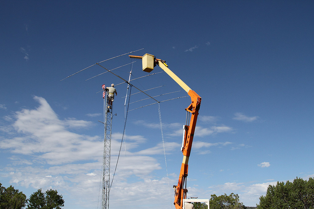 Guiding the antenna.