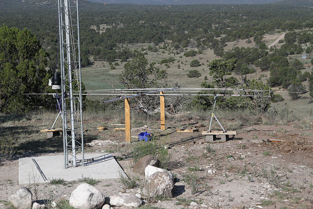 Fixing up the antenna.