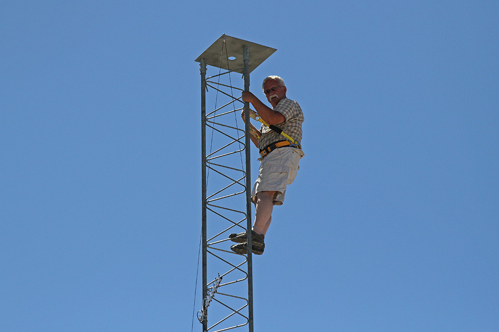 The first climb to the top.