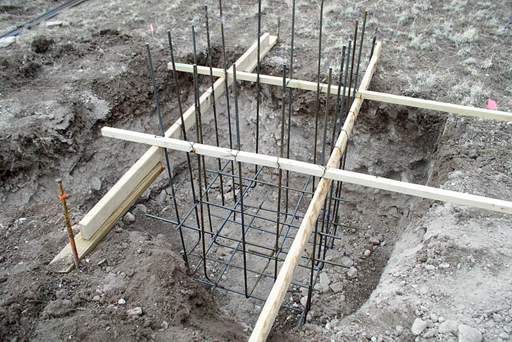 Pier Base Hole with Rebar