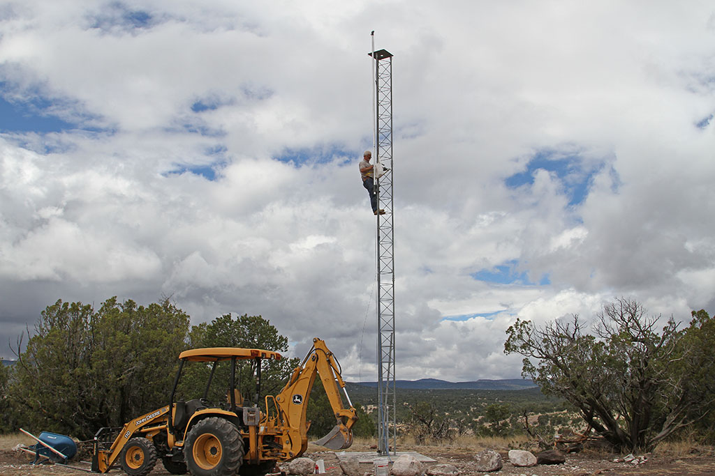 Adding sections to the tower.